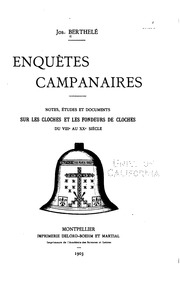Enquêtes campanaires;