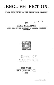 English Fiction From The Fifth To The Twentieth Century