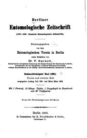 Entomologische monatsblätter