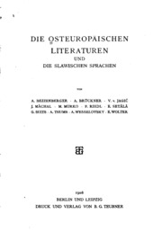 Die osteuropäischen Literaturen und die slawischen Sprachen