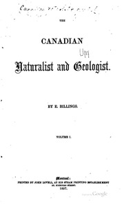 The Canadian Naturalist And Geologist