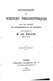 Dictionnaire Des Sciences Philosophiques