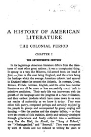 A History Of American Literature