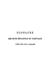Glossaire des mots espagnols et portugais dérivés de l'arabe