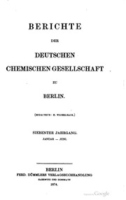 Berichte Der Deutschen Chemischen Gesellschaft [etc.]