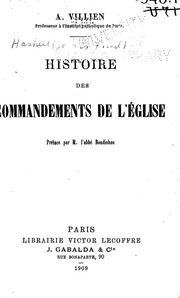Histoire Des Commandements De L'eglise