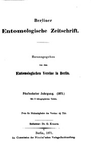 Berliner Entomologische Zeitschrift