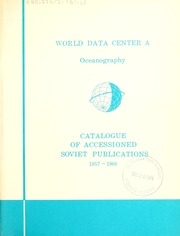 Catalogue Of Accessioned Soviet Publications, 1957-1968