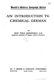 An Introduction To Chemical German
