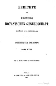 Berichte Der Deutschen Botanische Gesellschaft