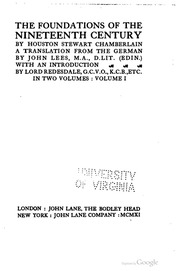 The Foundations Of The Nineteenth Century