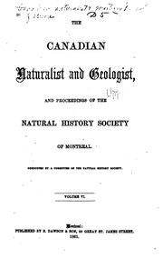 The Canadian Naturalist And Geologist