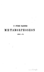 Die Metamorphosen Des P. Ovidius Naso