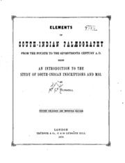 Elements of South-Indian Palæography, from the Fourth to the Seventeenth ...