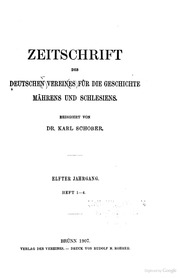 Zeitschrift des Deutschen Vereines für die Geschichte Mährens und Schlesiens