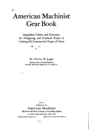 American Machinist Gear Book: Simplified Tables And Formulas For Designing ...