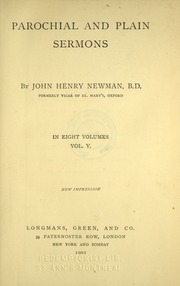 Parochial And Plain Sermons Volume 5