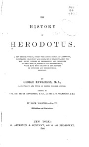 The History Of Herodotus. A New English Version