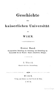 Geschichte der kaiserlichen Universität zu Wien