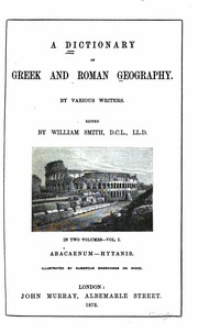 Dictionary Of Greek And Roman Geography