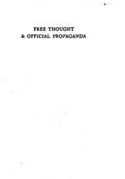 Free Thought And Official Propaganda