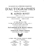 Catalogue de la précieuse collection d'autographes, composant le cabinet de ...