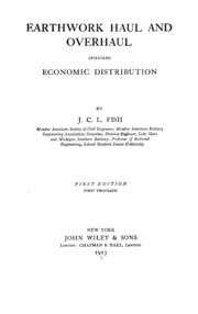 Earthwork Haul And Overhaul, Including Economic Distribution