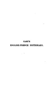 Dictionary Of The French And English (english And French) Languages