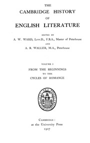 The Cambridge History Of English Literature