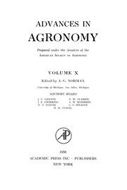 Advances In Agronomy Vol X