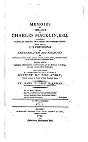 Memoirs Of The Life Of Charles Macklin, Esq.