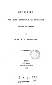 Glossaire des mots espagnols et portugais dérivés de l'arabe