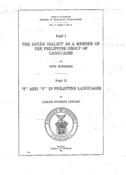 The Batàn dialect as a member of the Philippine group of languages