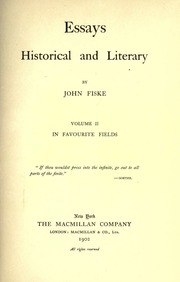 Essays, Historical And Literary