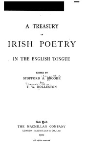 A Treasury Of Irish Poetry In The English Tongue