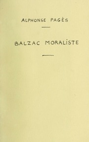 Balzac Moraliste