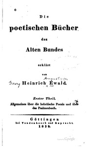 Die poetischen Bücher des Alten Bundes