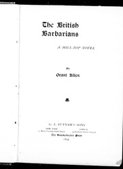 The British Barbarians : A Hill-top Novel