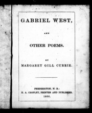 Gabriel West : And Other Poems