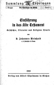 Einführung in das Alte Testament . Geschichte, Literatur und Religion Israels