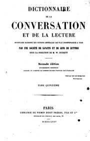 Dictionnaire de la conversation et de la lecture inventaire raisonné des notions générales les plus indispensables à tous