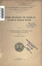 Factors Influencing The Change In Flavor In Storage Butter