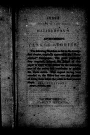 Judge Haliburton's Yankee Stories