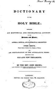 A Dictionary Of The Holy Bible
