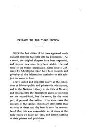 Early Bibles Of America; Being A Descriptive Account Of Bibles Published In The United States, Mexico And Canada