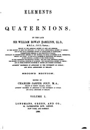 Elements Of Quaternions