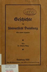 Geschichte der Universität Duisburg :