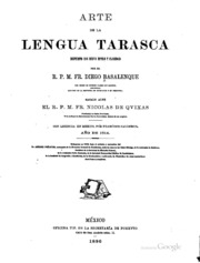 Arte de la lengua tarasca