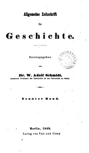 Allgemeine Zeitschrift für Geschichte