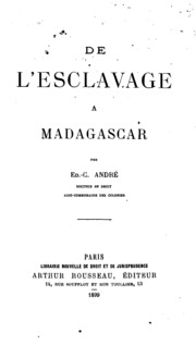 De l'esclavage à Madagascar